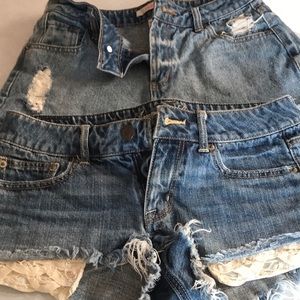 American Eagle and Refuge Jean shorts size 4